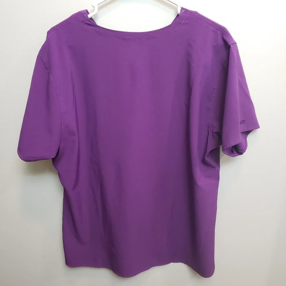 Carharrt Force Purplw Blue Scrub Top Size Xl - Picture 3 of 4